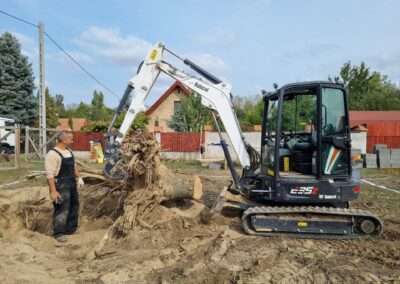 bkriszföldgép tuskó kiszedés